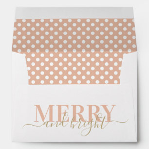 Blush pink polka dot pattern Christmas Envelope