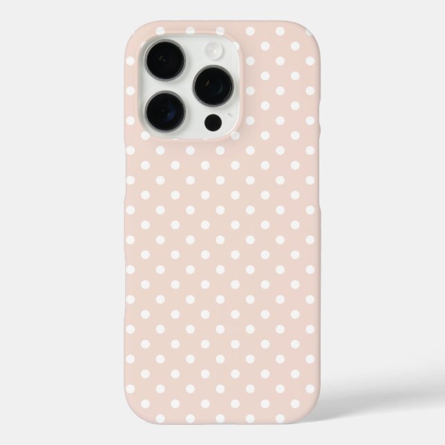 Blush Pink Polka Dots Pattern Case-Mate iPhone Case (Back)