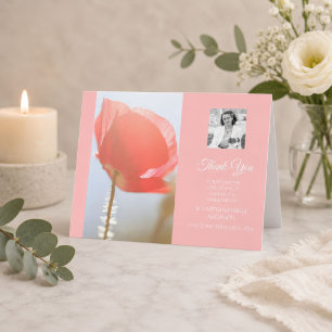 Blush Pink Poppy Sympathy Thank You