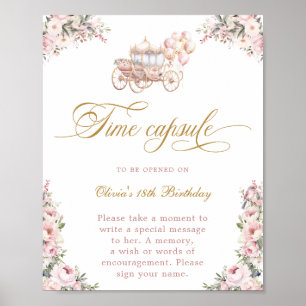 Blush Pink Princess Time Capsule Birthday Poster