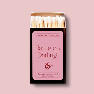 Blush Pink Product Label Matchboxes