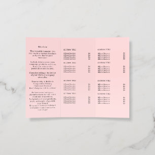 Blush Pink Professional Business Trifold Design Brochure