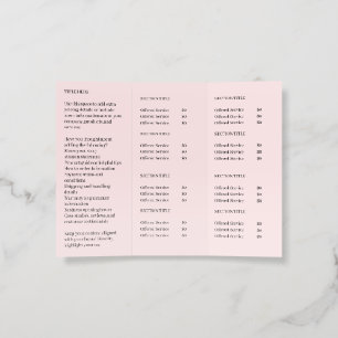 Blush Pink Professional Business Trifold Design Brochure