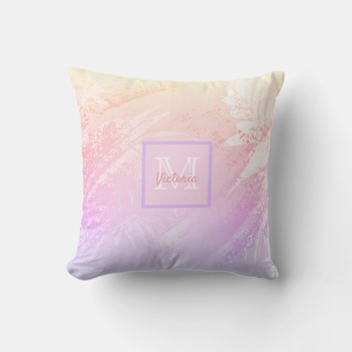 Blush pink purple violet foliage name outdoor pillow