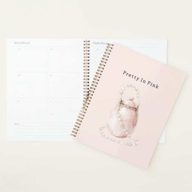 Blush Pink Purse Pearls Planner (Display)