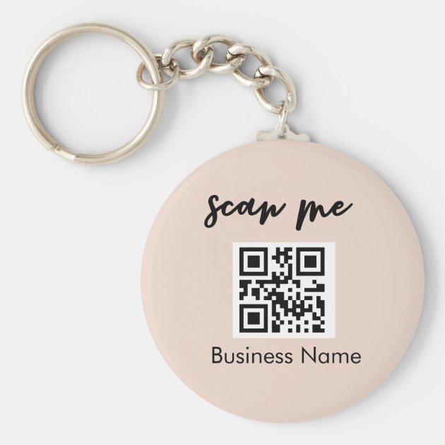 Blush Pink QR Code Business Card Your 