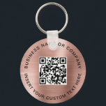 Blush Pink QR Code Modern Business  Keychain<br><div class="desc">The Blush Pink QR Code Modern Business Keychain offers a chic and practical way to promote your brand or business. Featuring a customizable QR code, it allows clients or customers to quickly scan and access your website, social media profiles, or contact details. The soft blush pink background adds an elegant...</div>