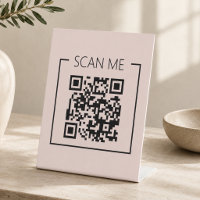 Blush Pink QR Code Scan Me Business