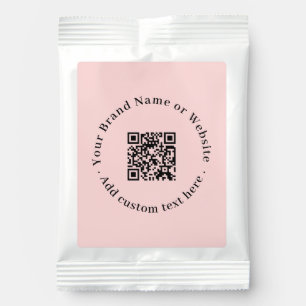 Blush Pink QR   Feminine Modern Professional Hot Chocolate Drink Mix