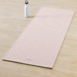 Blush Pink Quatrefoil Pattern Personalized Yoga Mat<br><div class="desc">Blush Pink Quatrefoil Pattern Personalized Yoga Mat. Customizable yoga mat featuring white and blush pink quatrefoil pattern. This feminine and stylish yoga mat is perfect as a personalized gift for yogis.</div>