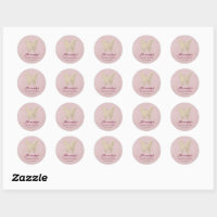 Blush Pink Quinceanera Classic Round Sticker