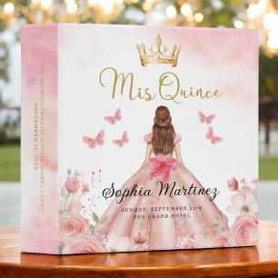 Blush Pink Quinceanera Photo Album and Planner 3 Ring Binder