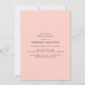 Blush Pink | Refined Photo Graduation Party Invitation (Back)