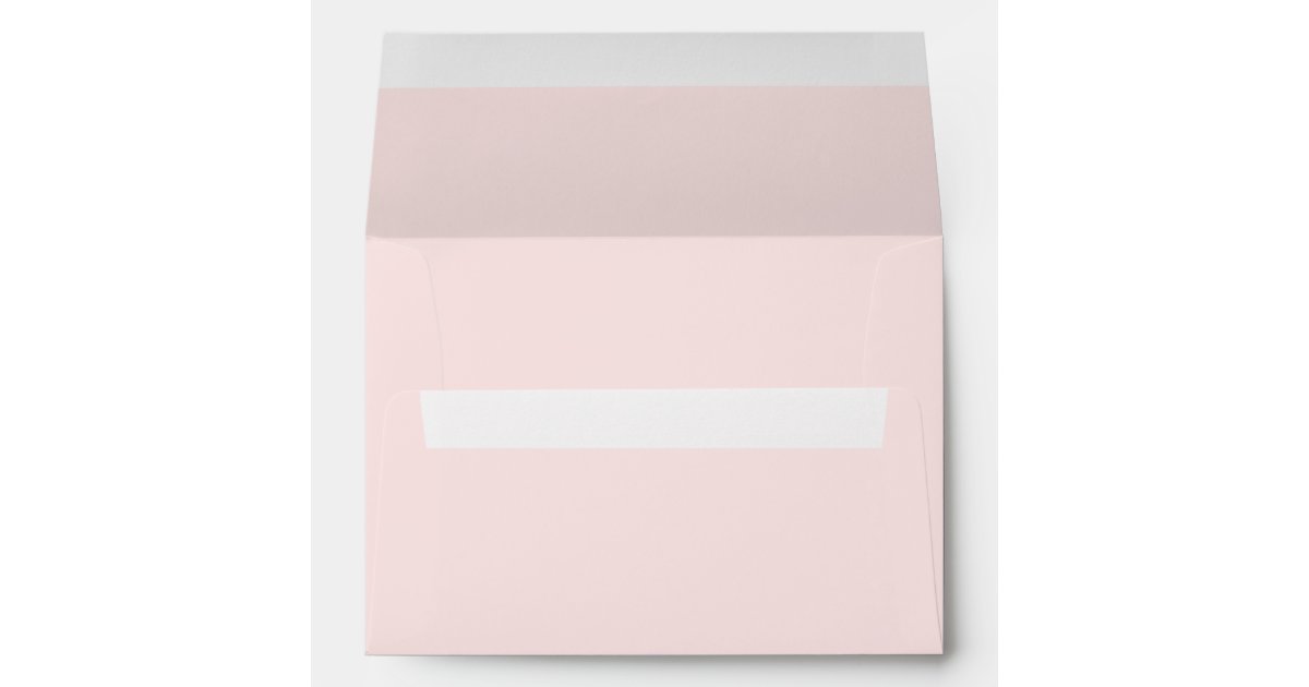 Blush Pink White Return Address Envelope