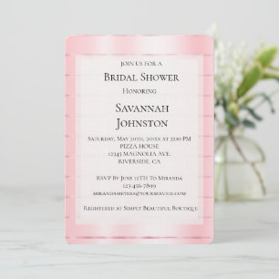 Blush Pink Ribbon Bridal Shower Invitation