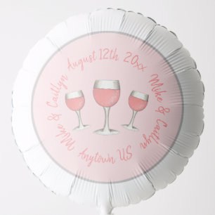 Blush Pink Rose All Day Rosé Wine Bridal Shower Balloon