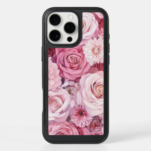 Blush Pink Rose Bouquet Floral Art Romantic Vint iPhone 16 Pro Max Case