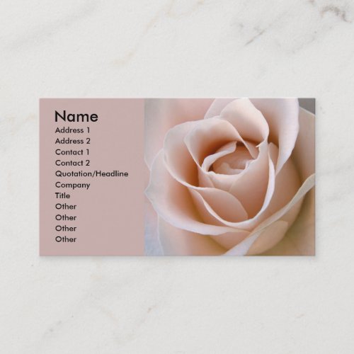 Blush Pink Rose Business Card