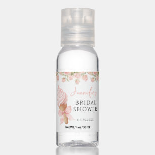 Blush Pink Rose Floral Bridal Shower Hand Sanitizer