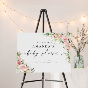 Blush Pink Rose Gold Baby Shower Foam Board
