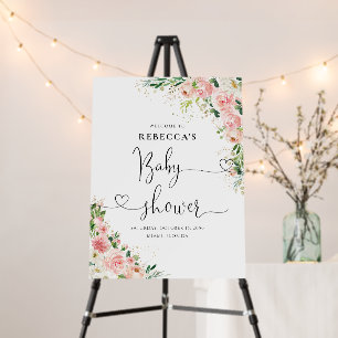 Blush Pink Rose Gold Baby Shower Foam Board