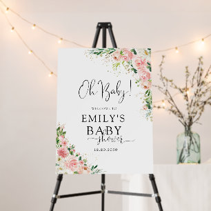 Blush Pink Rose Gold Baby Shower Foam Board
