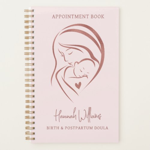 Blush Pink  Rose Gold Birth  Postpartum Doula Planner