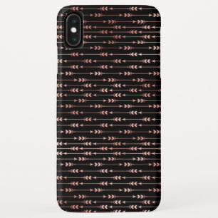 Blush Pink - Rose Gold Boho Arrow Pattern iPhone XS Max Case