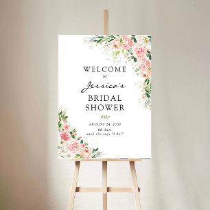 Blush Pink Rose Gold Bridal Shower Foam Boards