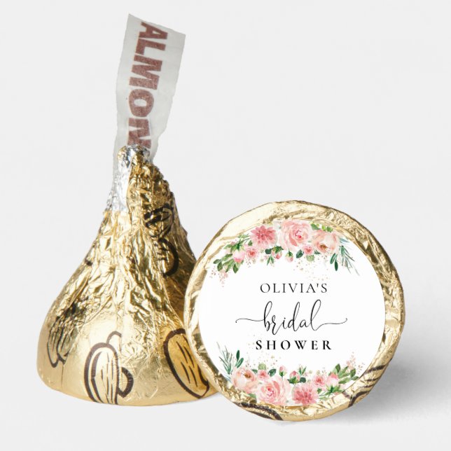 Blush Pink Rose Gold Bridal Shower Hershey®'s Kisses® (Front)