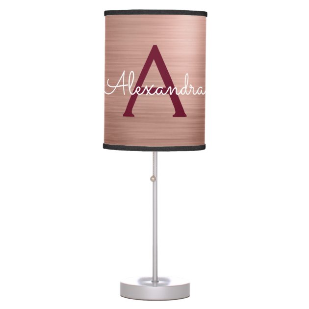 pink and rose gold table lamp