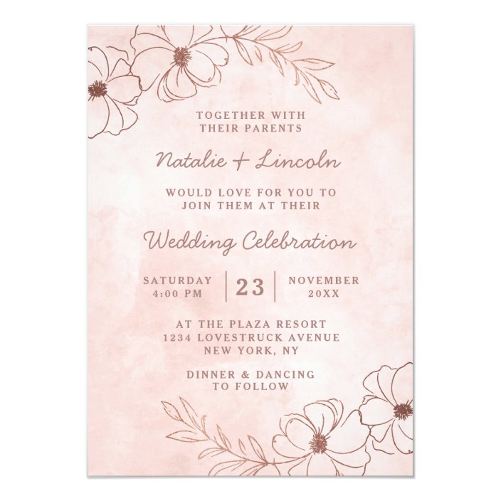 Tender Soft Rose Gold Design Wedding Invitation Cards With Luxury Gold And Pink Marble Texture Background And Abstract Liquid Style Vector Design Tem Stock Vector Image Art Alamy