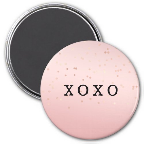 Blush Pink Rose Gold Confetti Dots Magnet