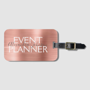 Blush Pink - Rose Gold Foil Event Planner Luggage Tag