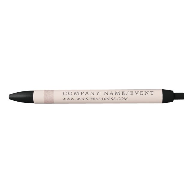Blush Pink & Rose Gold Foil Stripe, Company/Event Pen (Front)