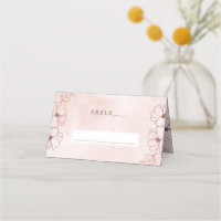 Blush Pink & Rose Gold Foil Wedding Table Number