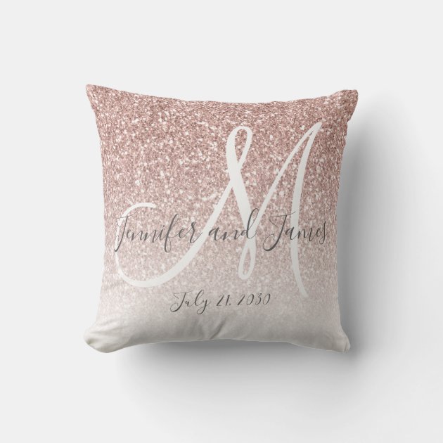 Sequin monogram outlet pillow