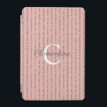 Blush Pink Rose Gold Glitter Stripes Monogram iPad Mini Cover<br><div class="desc">Blush Pink Rose Gold Glitter Stripes Monogram cover with rose gold faux glitter stripes and space for your custom monogram and name. Easy to customize with text, fonts, and colors. Created by Zazzle pro designer BK Thompson © exclusively for Cedar and String; please contact us if you need assistance, have...</div>