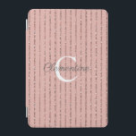 Blush Pink Rose Gold Glitter Stripes Monogram iPad Mini Cover<br><div class="desc">Blush Pink Rose Gold Glitter Stripes Monogram cover with rose gold faux glitter stripes and space for your custom monogram and name. Easy to customize with text, fonts, and colors. Created by Zazzle pro designer BK Thompson © exclusively for Cedar and String; please contact us if you need assistance, have...</div>
