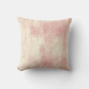 Blush Pink Rose Gold Minimal Painting Pastel Blush Throw Pillow