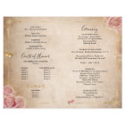 Blush Pink Rose Gold Parchment Quinceanera Program