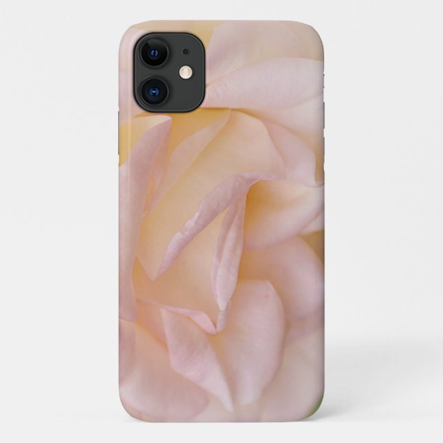 Blush Pink Rose Petals Art Phone Case (Back)