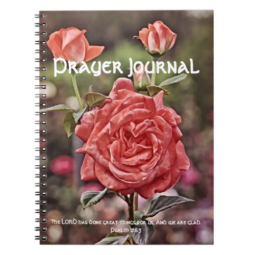 Blush Pink Rose Prayer Journal Psalm 1263