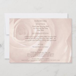blush pink rose simple elegant wedding details