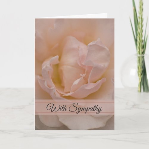 Blush Pink Rose Sympathy Card
