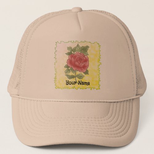 Blush Pink Rose Trucker Hat