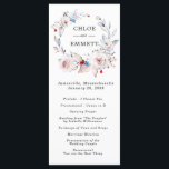 Blush Pink Rose Wedding Program<br><div class="desc">Beautiful blush pink roses create an elegant wreath at the top of this wedding program. Soft pastel steel blue, almost gray leaves, complement it perfectly. Bright blue small flowers add a pop of color and the tiniest scarlet red flowers add a bit of spice. The front of the program describes...</div>
