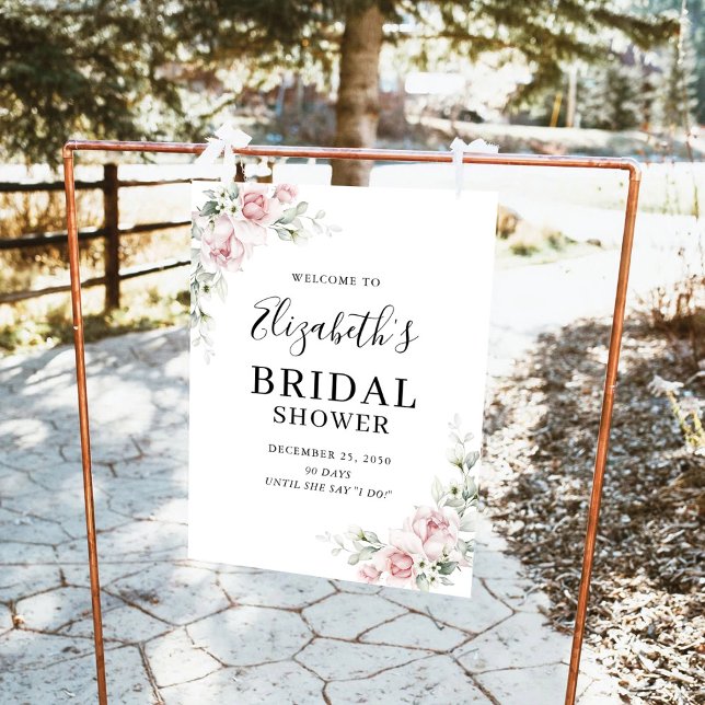 Blush Pink Roses Bridal Shower Foam Boards (Creator Uploaded)