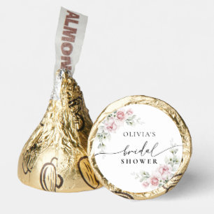 Blush Pink Roses Bridal Shower Hershey®'s Kisses®