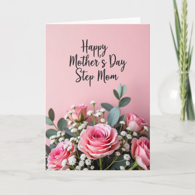 Blush Pink Roses Card (Front)